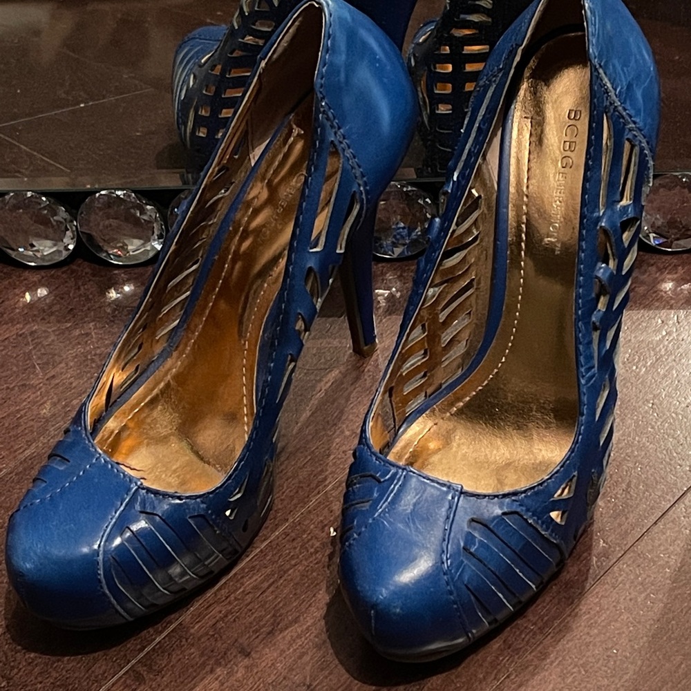 Blue 4” heels